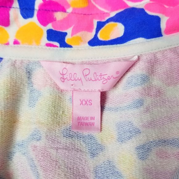 LILLY PULITZER Pink Blue UPF 50+ Skipper Printed Popover Sweater - Picture 8 of 11
